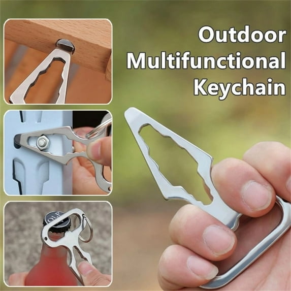 TUOBARR Outdoor Multifunctional Keychain,Multi functional Tool Wrench, Outdoor Camping Supplies
