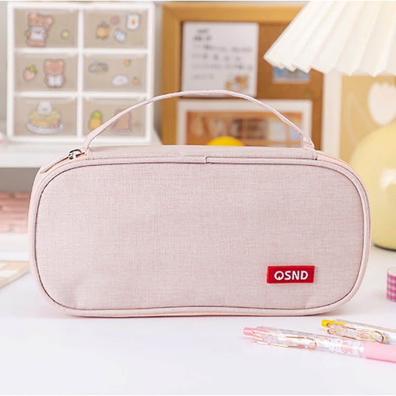 TUOBARR Portable Double yer rge Capacity Pencil Case Oxford Cloth Color Student Stationery Storage Pencil Case Bag