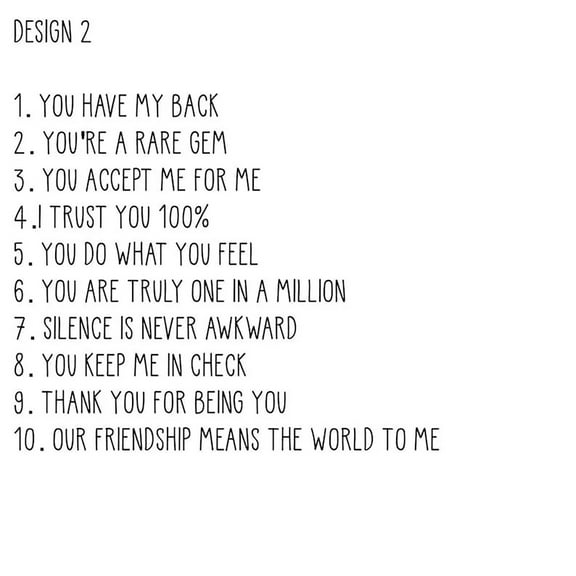 TUOBARR Reasons Why You Are My Friend Friendship Gift, Unique Friendship Gift,10 Reasons Why You Are My Friend, Friendship Keepsake (Bag, Style4)