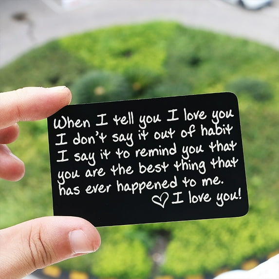 TUOBARR Small carved Wallet Card And Commemorative Card