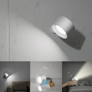 TUOBARR Summer Savings Led Wall Sconces,Wall Lamps With Battery Operated,Wall Mounted Cordless Lights With 3 Color Temperature&3 Brightness,360  Magnetic Ball,USB Charging Port