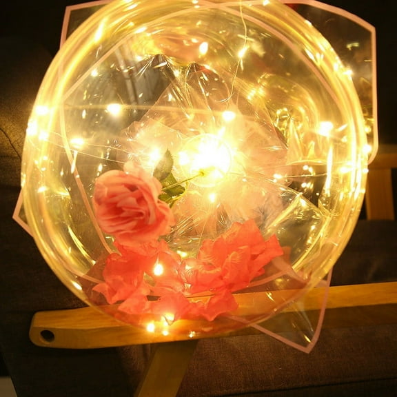 TUOBARR Valentine's Day Gift Rose Inflatable Bouquet Luminous Rose Proposal Bouquet