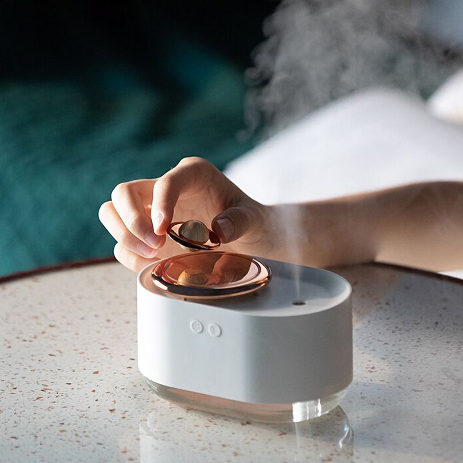 TUOBARR Valentines Day Savings Clearance 2024! Cool Mist Humidifiers For Bedroom, Portable Small Desktop Humidifier With Night, USB Mini Rotating Humidifiers For Bedroom & Office Desk