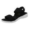 thumbnail image 1 of TUOBARR Wedge Sandals for Women,New Style Casual Women's Sandals And Slippers With Flat Bottom For Outer Black, 1 of 4