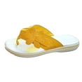 thumbnail image 1 of TUOBARR Womens Platform Wedge Sandals, Women's Arch Support Flip Flops Comfortable Thong Sandals, Super Lightweight Slip-On Flip Flops for Ladies Yellow, 1 of 3