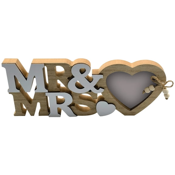 TUOBARR Wooden Letter Photo Frame,Wooden Wedding Letter Love Photo Frame