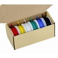 thumbnail image 1 of TUOFENG 20awg Wire Flexible Silicone Wire,20 Gauge Tinned Copper Wires Silicone Rubber Insulated (6 Different Colored 23ft / 7m Each)(OD: 1.75 mm) 600V Stranded Wire Hook up Wire Kit 20 awg 6 colors each 23ft, 1 of 8
