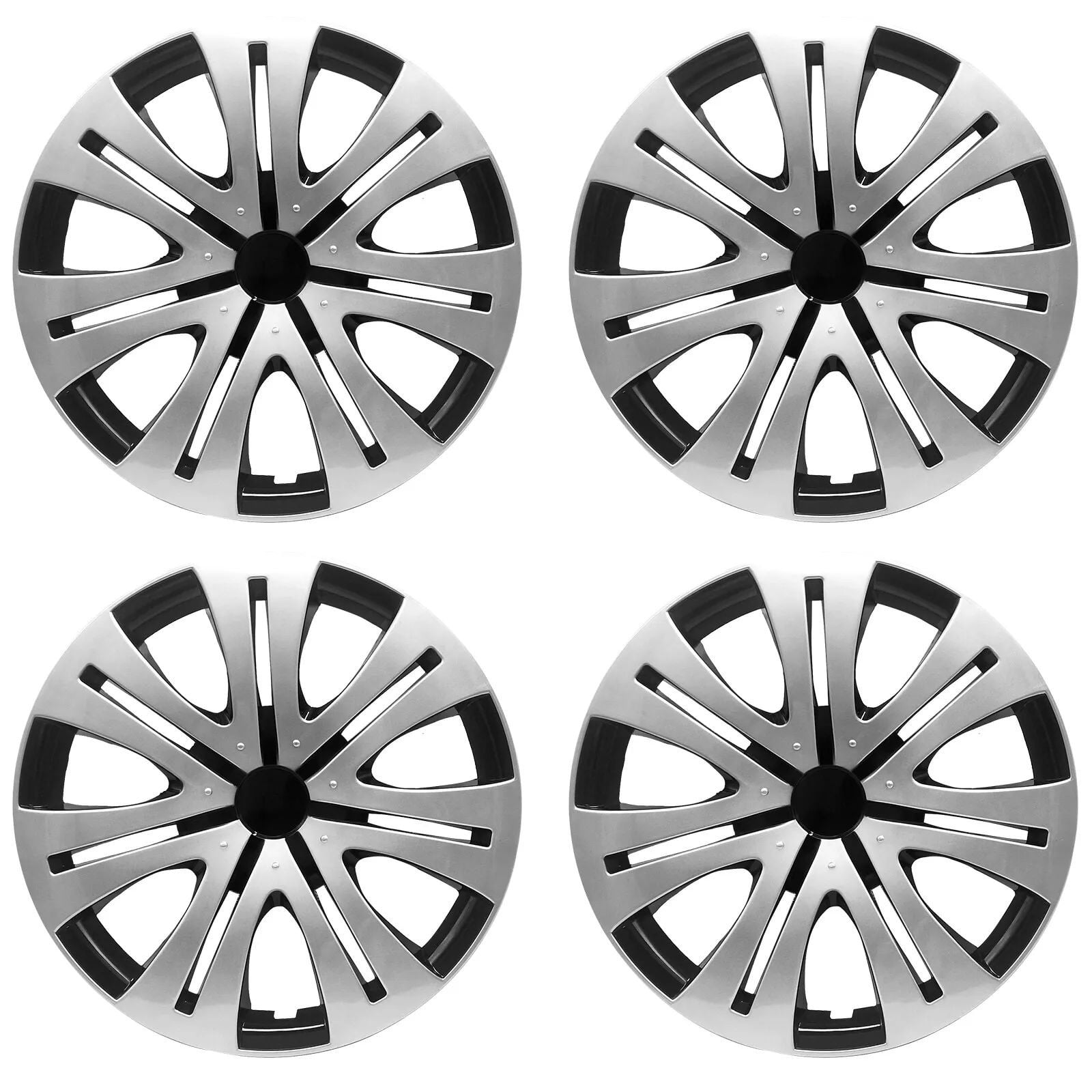 JSTUOKE 16" Set of 4 Silver Wheel Rim Cover Hub Caps Classic Hub Caps