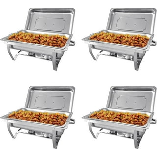 Loviver Food Heaters - Party Buffets,Round Catering Warmer Server,Hot Pot Buffet Sets,Stainless Steel Buffet Servers and Heated Trays with Lids and Fuel