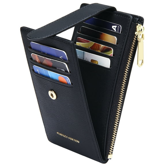 TUOKE RFID Card Holder Wallet for Women Slim Wallets Bifold Women Multi Card Case Zipper Coin Purse