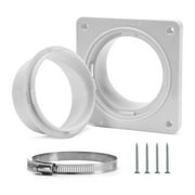 TUOOWO Dryer Vent Wall Plate Quick Connector Snap to Vent Dryer Dock Connector Kit Fits 4 Inch Hose (Dryer Vent Connector)