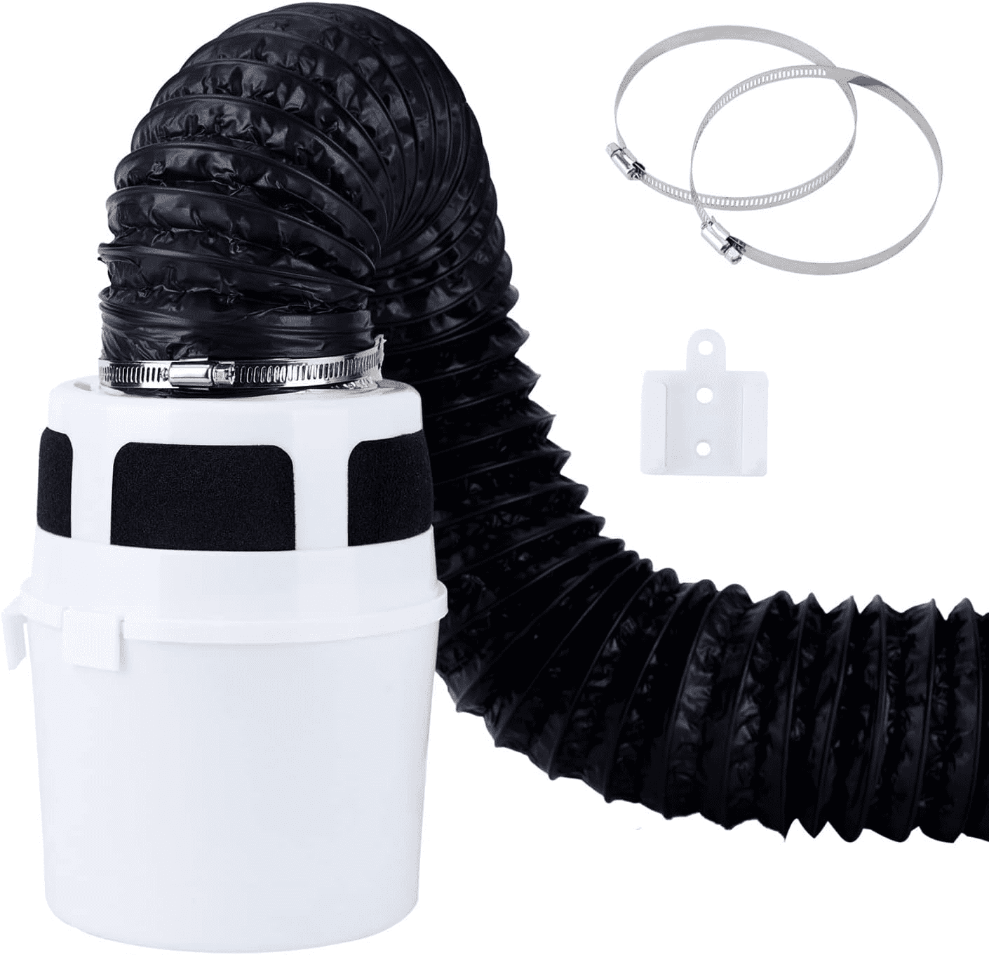 TUOOWO Indoor Dryer Vent Kit Lint Trap Bucket Dryer Vent with 4Inch by