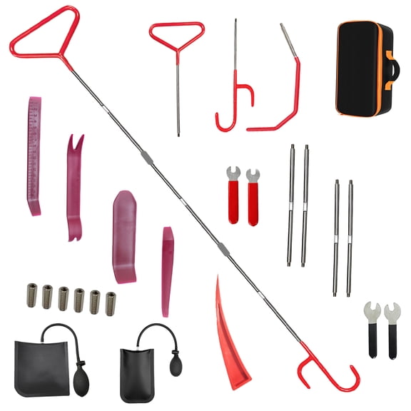 Pershook 25pcs Car Tool Kit, Stainless Steel Assorted 5th Wheel Pin Puller, Long Distance Hook Tool, Pull Hook J-Hook