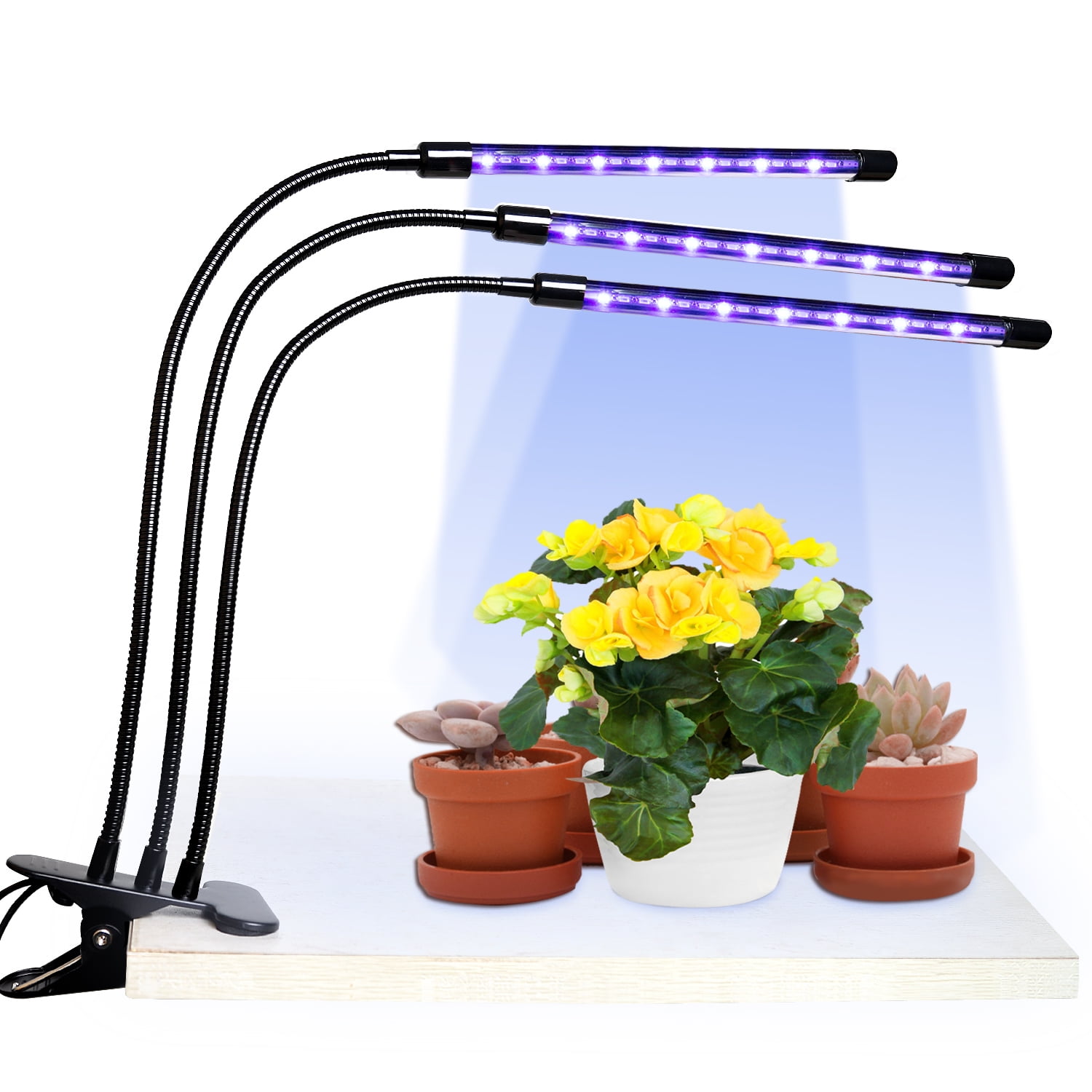 TUOY 60 LED 3 Head Grow Light for Indoor Plants Red Blue Spectrum Auto