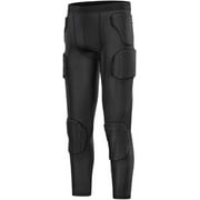 TUOY Mens Padded Compression Pants Quick Drying 7 Pads Hip Thigh Protector for Male