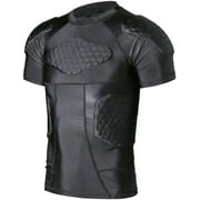 TUOY Mens Padded Compression Rib Chest Protector Shirt Protective Shirt