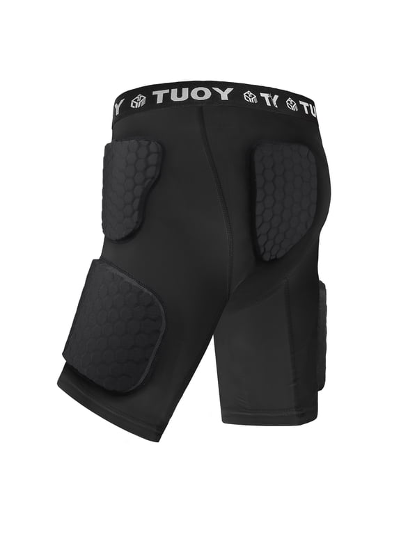 Men's Padded Compression Shorts 5 Pads Football Girdle for Football Baseball