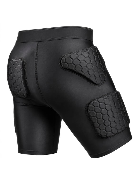 Youth Boy's Padded Compression Shorts Rib Chest Protector Shorts