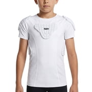 TUOY Youth Boys Padded Protective Shirts for Football BaseballWhite-M