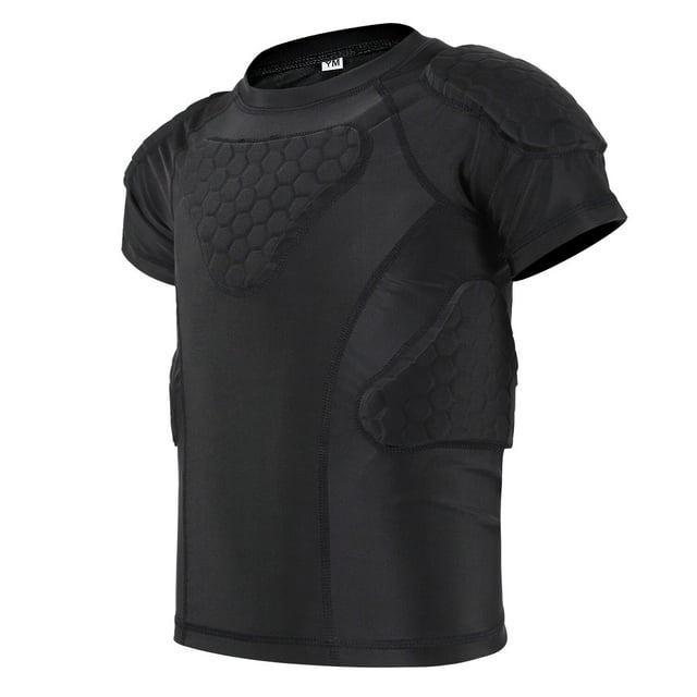 TUOY Youth Padded Compression Shirt Sports Rib Chest Protector with