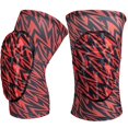 thumbnail image 1 of TUOYR Compression Padded knee Sleeve Knee Protection Anti-Slip Leg Sleeve with Protective Pad for Football Basketball Baseball Volleyball - Adult & Youth Size (Flash Red, 1 Pair), 1 of 8