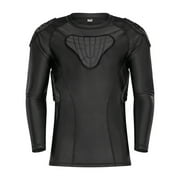 TUOYR Kids Youth Padded Compression Shirt - Long Sleeve Padded Protective Training Shirt for Football up to Size XL