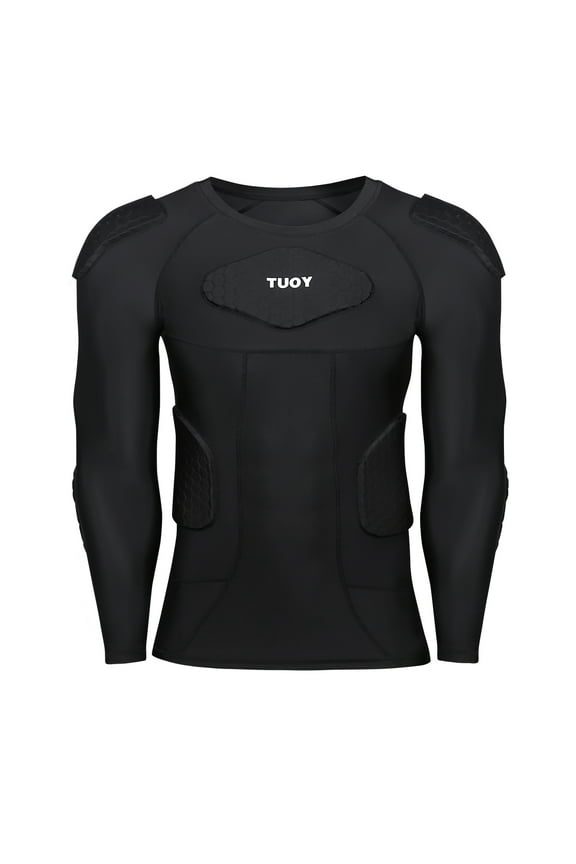 Men's Padded Compression Shirt Protective Shirt Rib Chest Protector up to Size 2XL