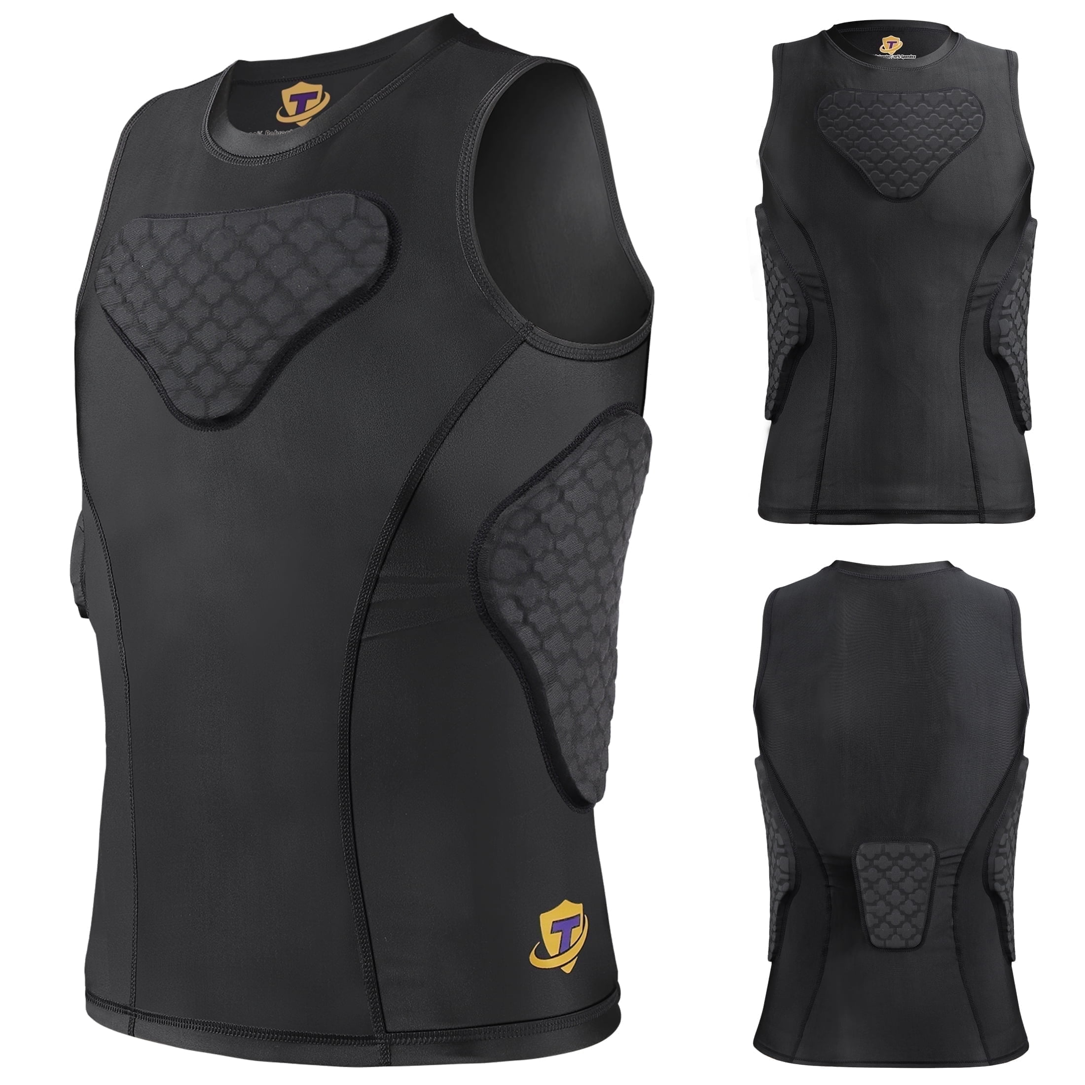 TUOY Youth Padded Compression Shirt Vest with 10mm EVA Chest