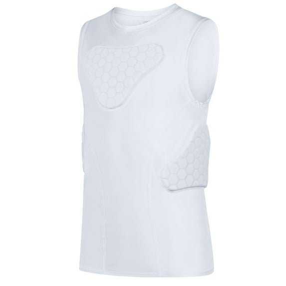 TUOYR Youth Kids Padded Compression Shirt Chest Protector Protective Undershirt Gear for Football Soccer Paintball