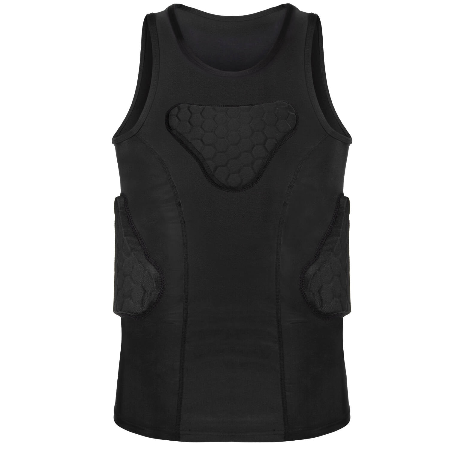 TUOYR Youth Kids Padded Compression Shirt Chest Rib Protector Vest for