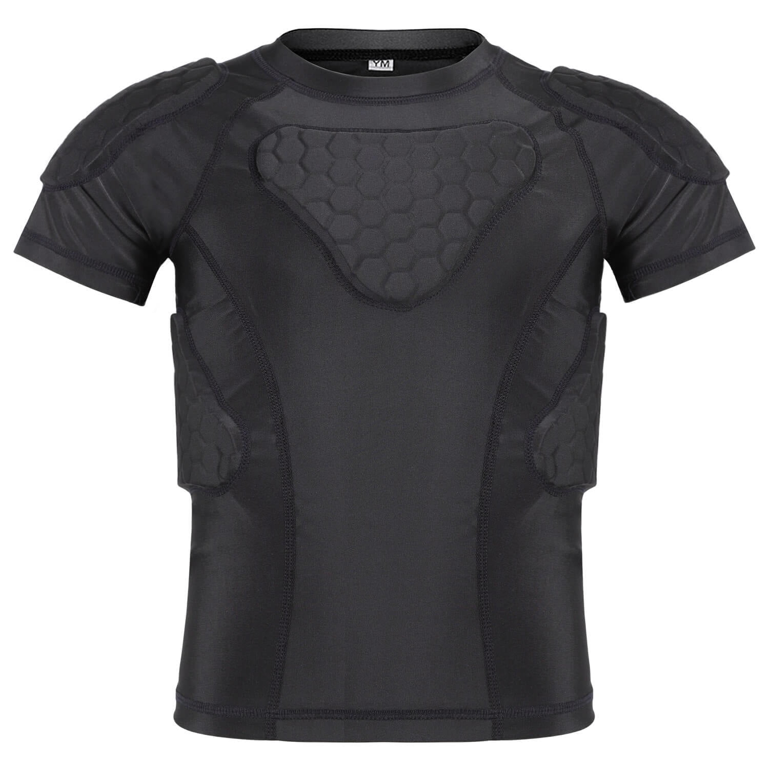 TUOYR Youth Kids Padded Compression Shirt Chest Rib Protector for