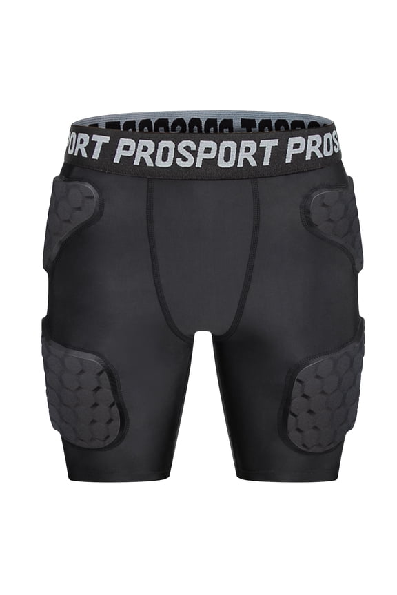 Youth Kids Padded Compression Short Football Girdle for Football Baseball X-Large