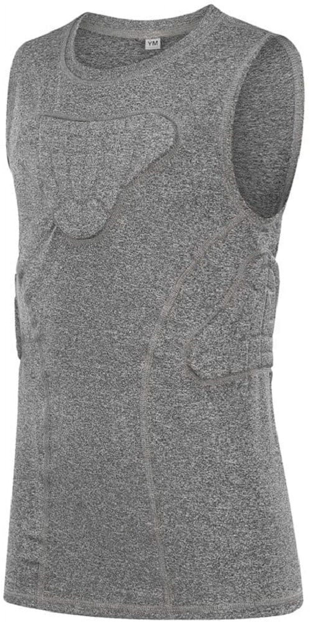 TUOYR Youth Padded Compression Shirt Chest Rib Protector Pad Football