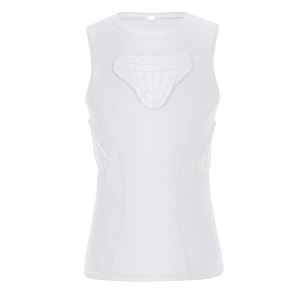 TUOYR Youth Padded Compression Shirt Chest Rib Protector Pad Football Vest for Football Baseball