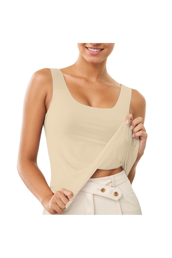 Womens Ice Silk Seamless Slim Tank V Neck Backless Breathable Summer Top,Beige,SIZE:XL