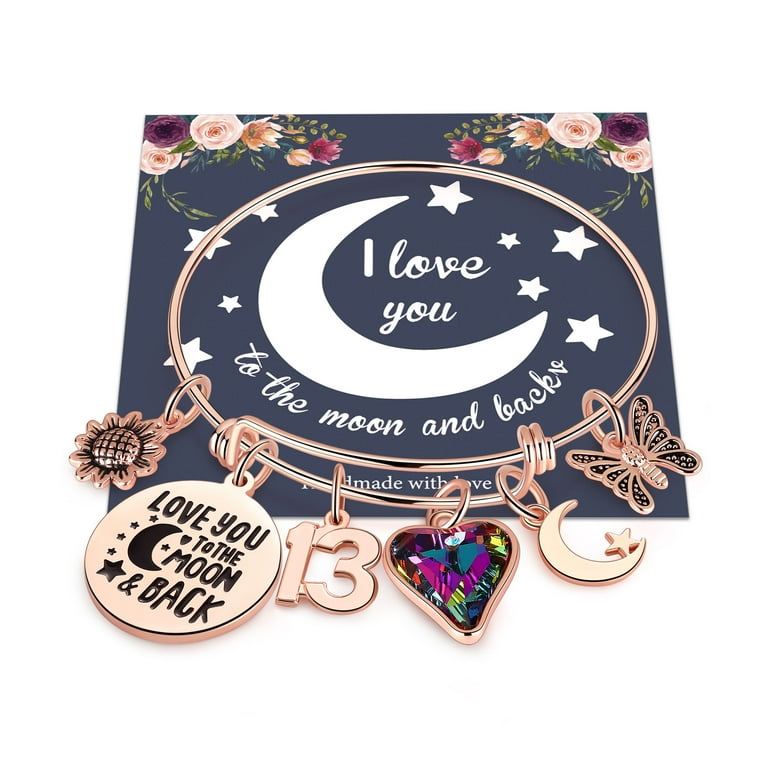 TURANDOSS 13 Year Old Girl Birthday Gift, Charm Bracelet
