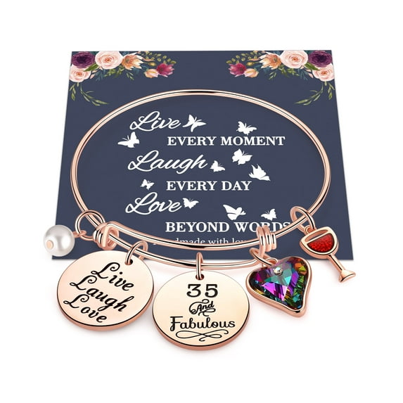 TURANDOSS 35th Birthday Gifts for Women 35 Birthday Gifts for Women friends female Best Friend Sister Turning 35 yr Old Birthday Gifts Happy 35th Birthday