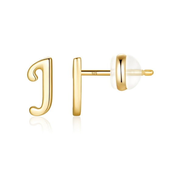 TURANDOSS 925 Sterling Silver Stud Earrings for Women Gold Stud Earrings Initial Hypoallergenic Earrings for Women Jewelry