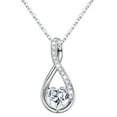 thumbnail image 1 of TURANDOSS Birthday Gifts for Women S925 Sterling Silver Infinity Heart Birthstone Pendant Necklace Valentines Day Anniversary Jewelry Gifts for Wife Womenfriend, 1 of 6