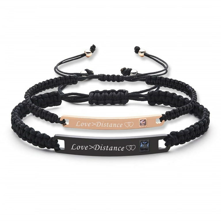 TURANDOSS Couples Bracelets His and Hers Bracelets Relationship Bracelets Matching Bracelets for Couples Boyfriend and Girlfriend Bracelets Anniversary Promise Gifts 2pcs Walmart