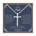 thumbnail image 1 of TURANDOSS Fathers Day Gifts Cross Necklace Silver/Black/Gold Cross Necklace Box Chain Stainless Steel Cross Necklace for Men, 1 of 7