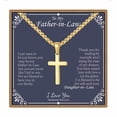 thumbnail image 1 of TURANDOSS Fathers Day Gifts Cross Necklace Silver/Black/Gold Cross Necklace Box Chain Stainless Steel Cross Necklace for Men, 1 of 7