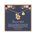 thumbnail image 1 of IEFSHINY Flower Women Gifts 14K Gold Plated Heart Initial Necklace Flower Women Proposal Gifts from Bride, 1 of 5