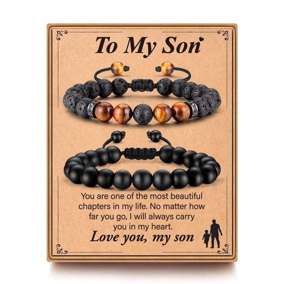 TURANDOSS Gifts for Son, Son Bracelet Gifts from Mom Dad, to My Son Bracelet Christmas Birthday Gifts from Mom Dad, Son Bracelets Jewelry Gifts Present
