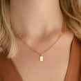 thumbnail image 1 of IEFSHINY Gold Initial Necklaces for Women 14K Gold Plated Paperclip Chain Dainty Letter Necklace Personalized Gifts, 1 of 7