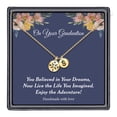 thumbnail image 1 of TURANDOSS Graduation Gifts for Her 2024, 14K Gold Plated Compass Necklace Graduation Gifts Initial Necklaces for Women, 1 of 5