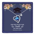 thumbnail image 1 of TURANDOSS Graduation Gifts for Her 2024，14K White Gold Plated Heart Pendant Butterfly Graduation Necklace Graduation Gifts for Her, 1 of 7