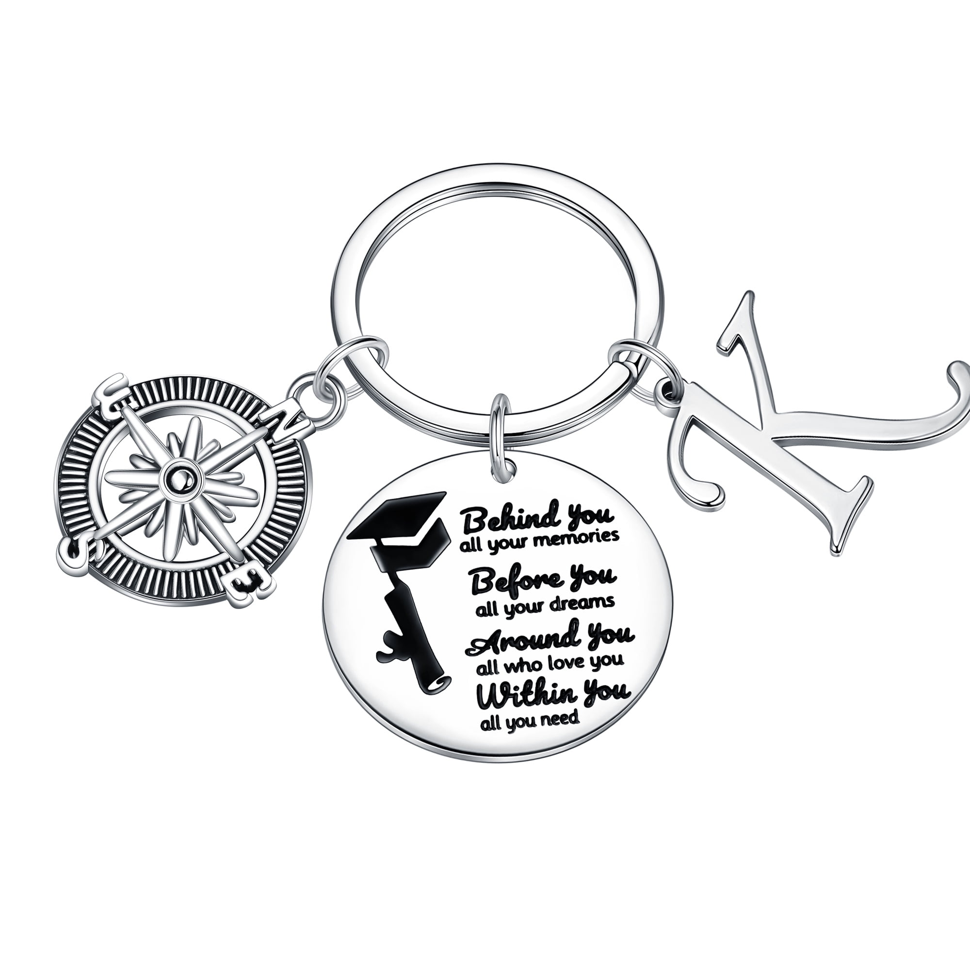 SMILEST Graduation Gifts for Her Compass Keychain Class of 2025 ...