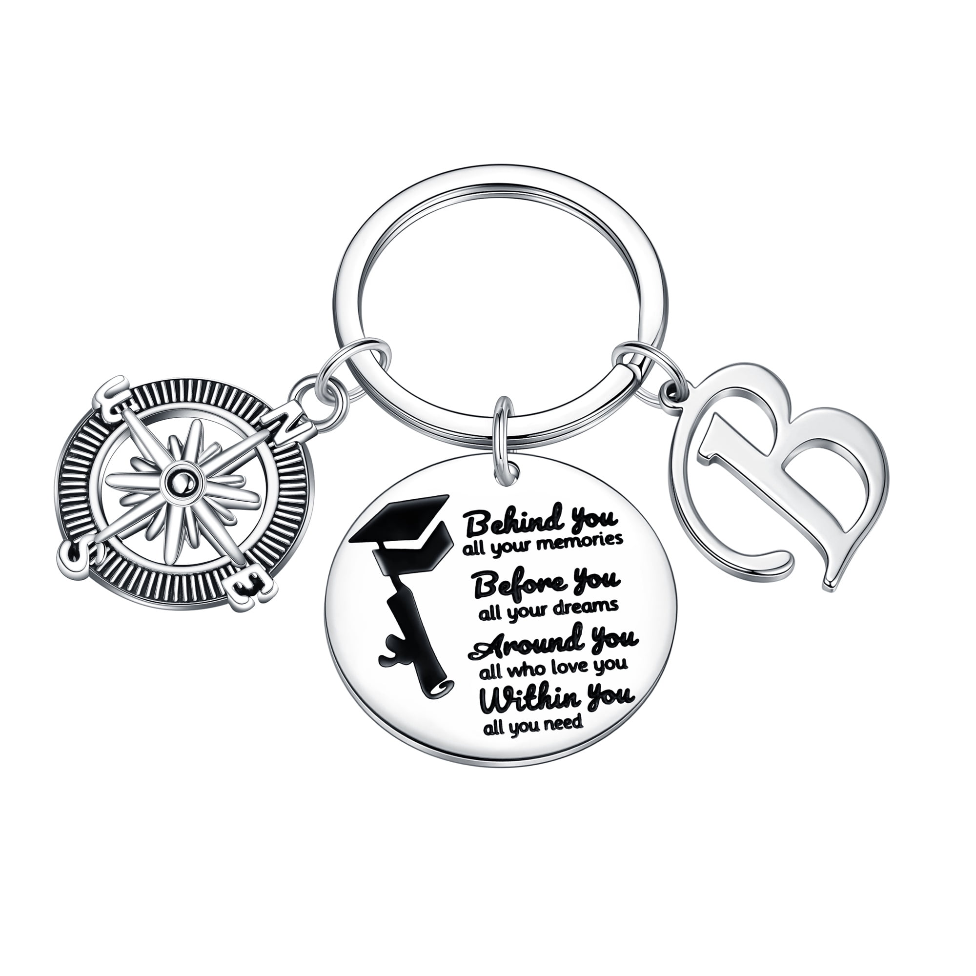 SMILEST Graduation Gifts for Her Compass Keychain Class of 2025 ...