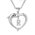 thumbnail image 1 of Turandoss Heart Necklaces for Women Initial Dolphin Necklace Jewelry Gifts for Women, 1 of 7